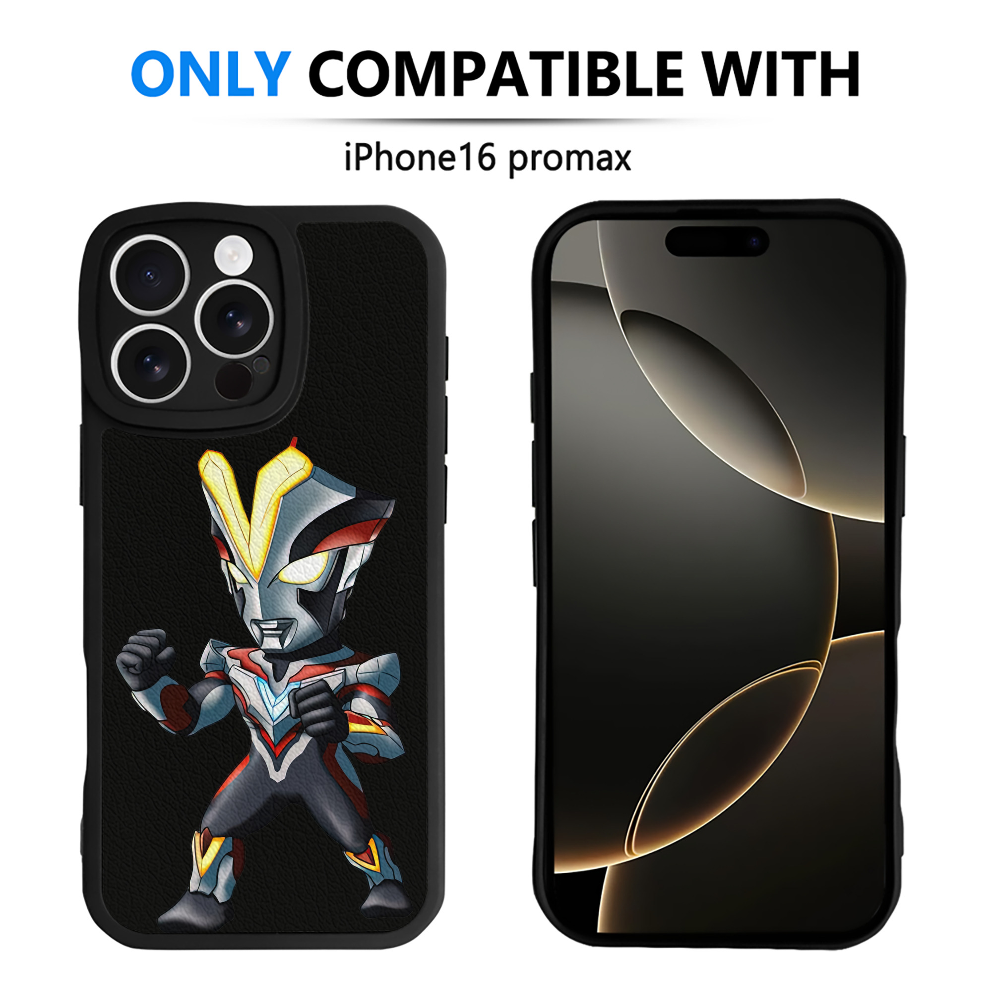 （画像用） ウルトラマン Ultraman 【iPhone 16シリーズ対応】シリコンスマホケース（レザー調） 材質：シリコン
